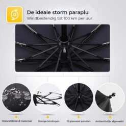 NovaQ Storm Paraplu Opvouwbaar - Paars - Polsband - Automatisch Uitklapbaar - Tot 100p/u Windproof - 110cm - 12 Panelen 19 NovaQ Storm Paraplu Opvouwbaar - Paars - Polsband - Automatisch Uitklapbaar - Tot 100p/u Windproof - 110cm - 12 Panelen -Bol 1200x1200 1709