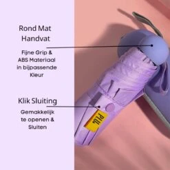 PLU - Paraplu - Opvouwbaar - Inklapbaar - Met Luxe Beschermhoes - Met Reisetui - Windproof - Fashionable - Lichtgewicht - Paars 14 PLU - Paraplu - Opvouwbaar - Inklapbaar - Met Luxe Beschermhoes - Met Reisetui - Windproof - Fashionable - Lichtgewicht - Paars -Bol 1200x1200 1776