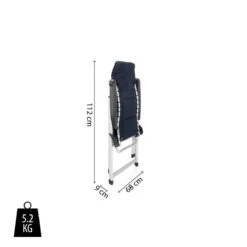 Campart Campingstoel CH-0592 - Opvouwbaar Met Hoofdsteun - 7 Verstelbare Standen - Lichtgewicht - Blauw -Bol 1200x1200 179