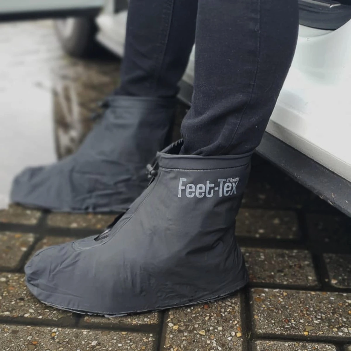 Feet Tex Regen Overschoenen - Duurzaam - Anti Slip - Waterdicht 4 Feet Tex Regen Overschoenen - Duurzaam - Anti Slip - Waterdicht - Afbeelding 2