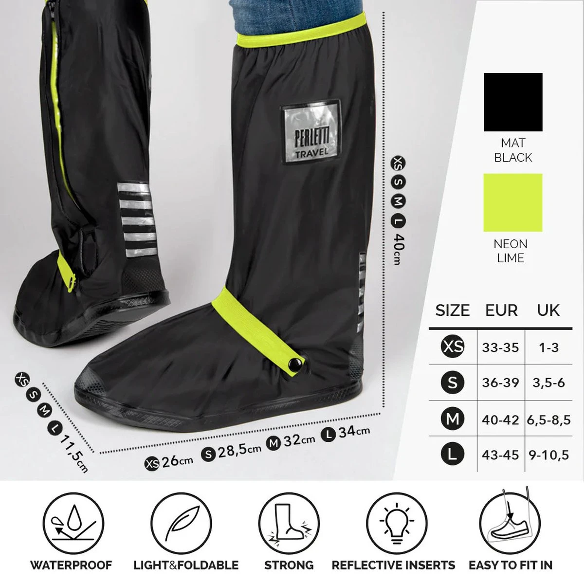 Perletti Overschoenen Reflecterend Pvc Zwart/zilver Maat 36-39 6 Perletti Overschoenen Reflecterend Pvc Zwart/zilver Maat 36-39 - Afbeelding 4