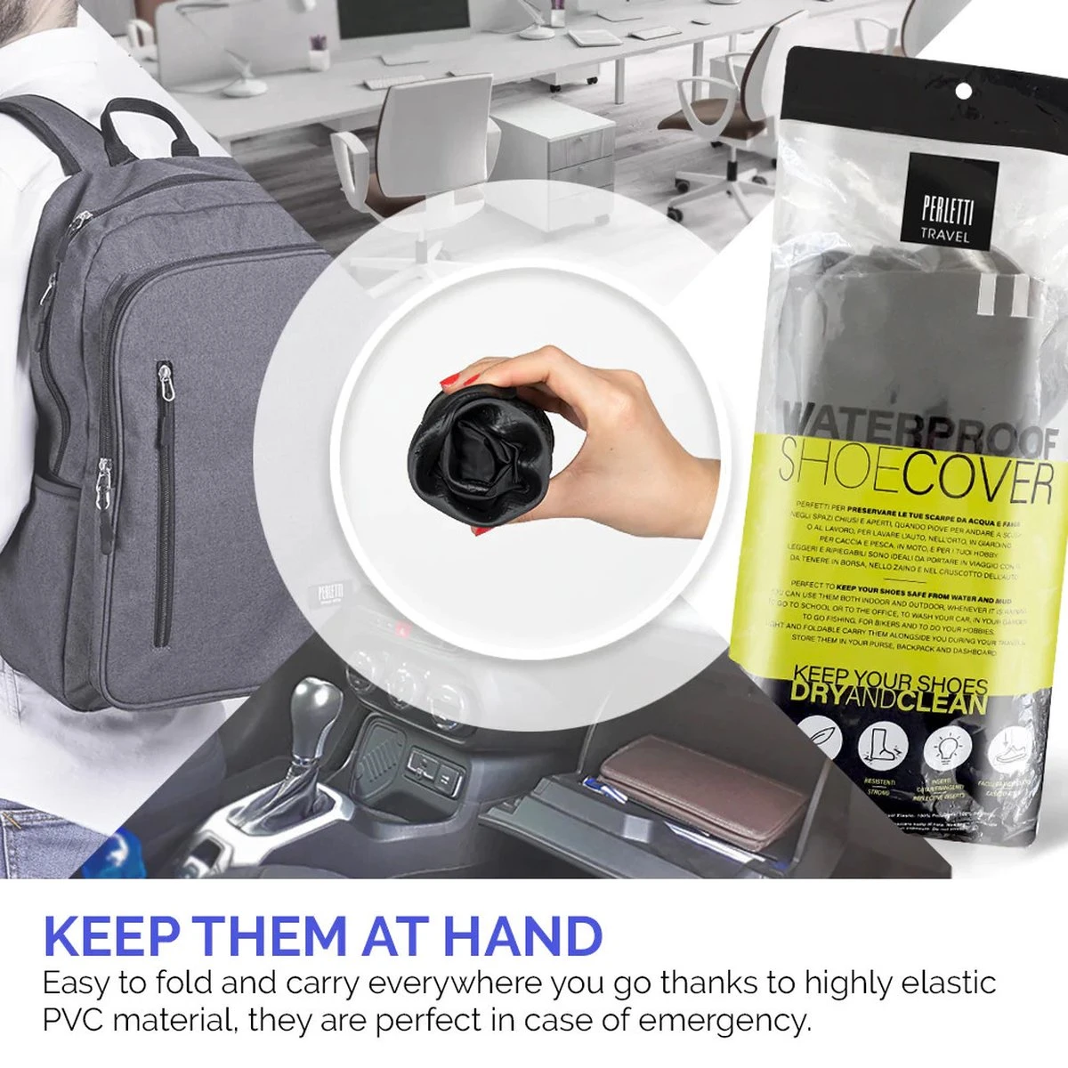 Perletti Overschoenen Reflecterend Pvc Zwart/zilver Maat 36-39 8 Perletti Overschoenen Reflecterend Pvc Zwart/zilver Maat 36-39 - Afbeelding 6