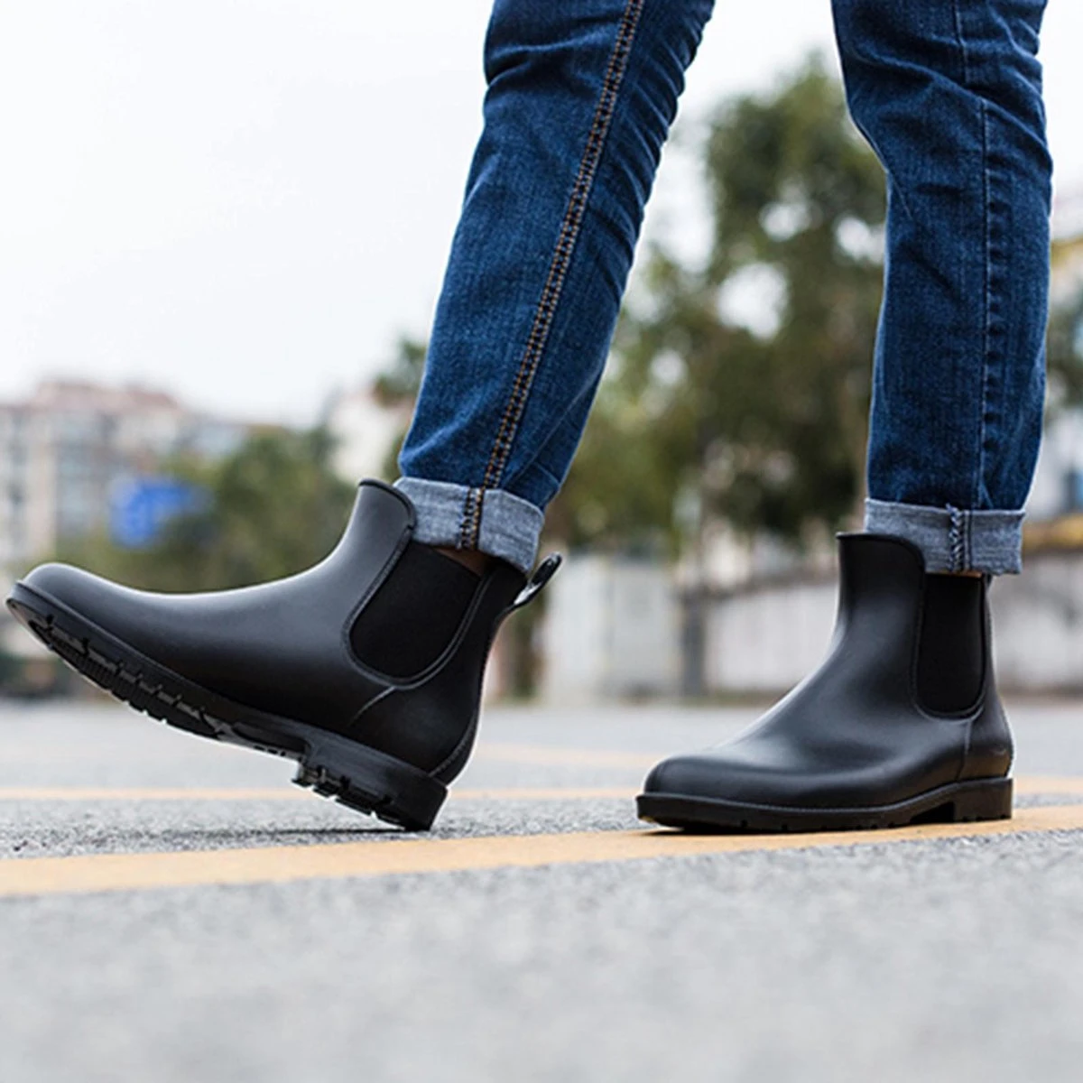 Geweo Regenlaarzen - Wellington Chelsea Laarzen - Kerstmis - Kerstfeest - Christmas Gift - Kort Boots - Waterdichte - Dames - Zwart - Maat 37 10 Geweo Regenlaarzen - Wellington Chelsea Laarzen - Kerstmis - Kerstfeest - Christmas Gift - Kort Boots - Waterdichte - Dames - Zwart - Maat 37 - Afbeelding 8