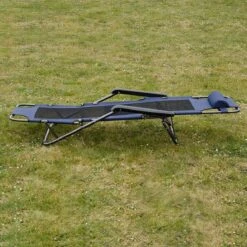 Ligstoel 180x60cm - Opvouwbaar Campingstoel Ligbed Strandstoel Tuinstoel Vouwligstoel Blauw -Bol 1200x1200 220