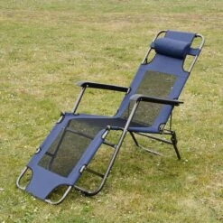 Ligstoel 180x60cm - Opvouwbaar Campingstoel Ligbed Strandstoel Tuinstoel Vouwligstoel Blauw -Bol 1200x1200 221