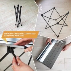 Skandika Ruka S Kleine Campingtafel – Campingtafels - Aluminium Campingtafel, Opvouwbaar, Zeer Licht, Eenvoudig Te Monteren, Stabiele Standaard - Opvouwtafel Voor Kamperen, Tenten Wandelen, Reizen, Thuis, Tuin – Tot Max. 20 Kg. - Grijs -Bol 1200x1200 250