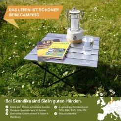 Skandika Ruka S Kleine Campingtafel – Campingtafels - Aluminium Campingtafel, Opvouwbaar, Zeer Licht, Eenvoudig Te Monteren, Stabiele Standaard - Opvouwtafel Voor Kamperen, Tenten Wandelen, Reizen, Thuis, Tuin – Tot Max. 20 Kg. - Grijs -Bol 1200x1200 252