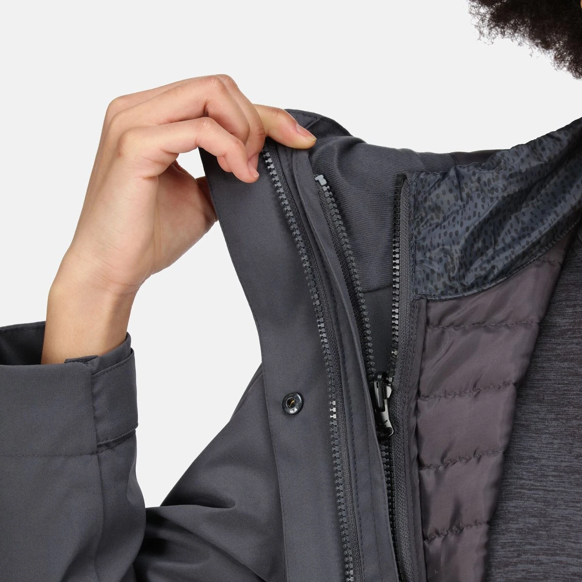 De Regatta Denbury Iii Wandeljas - Dames - 3-In-1 - Waterdicht - Donker Grijs 21 De Regatta Denbury Iii Wandeljas - Dames - 3-In-1 - Waterdicht - Donker Grijs - Afbeelding 19