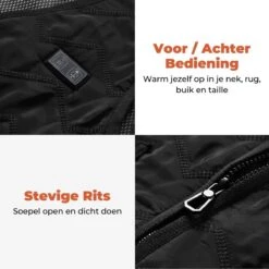 Basila® V-Hals Bodywarmer Met Powerbank - L - 8 Zones - Tot 60 °C - Thermo Kleding - Heated Vest - Elektrische Kleding - Thermo Vest - Verwarmde Vest - Verwarmde Kleding -Bol 1200x1200 39
