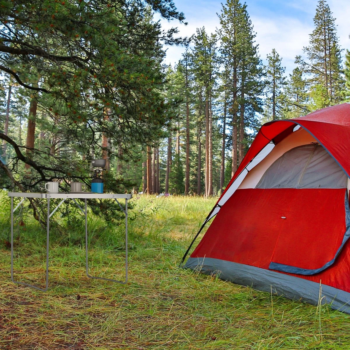 Relaxdays Campingtafel Inklapbaar - Aluminium Klaptafel - Vouwtafel Camping - Koffermodel 4 Relaxdays Campingtafel Inklapbaar - Aluminium Klaptafel - Vouwtafel Camping - Koffermodel - Afbeelding 2