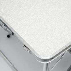 Aluminium Kampeertafel 120x60cm - Campingtafel Inklapbaar - 3-voudig Verstelbare Vouwtafel Grijs -Bol 1200x1200 493