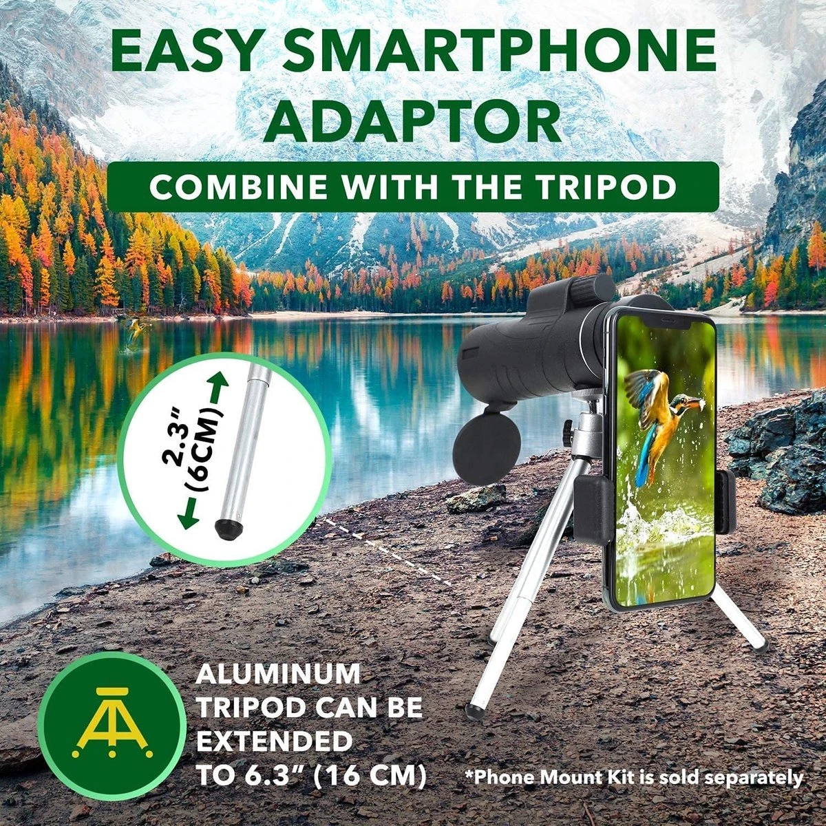 Starscope Monokijker - Telescoop Voor Smartphone | Draagbare Telescoop En Telelens | Krachtige Smartphone Telescoop | Zak Telescoop Voor Foto's | Monoculaire Telescoop Voor Smartphone 8 Starscope Monokijker - Telescoop Voor Smartphone | Draagbare Telescoop En Telelens | Krachtige Smartphone Telescoop | Zak Telescoop Voor Foto's | Monoculaire Telescoop Voor Smartphone - Afbeelding 6