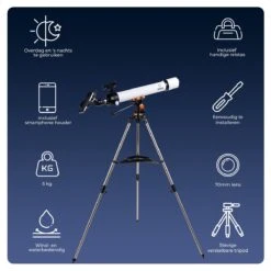AYOO® Telescoop - Sterrenkijker - Telescoop - 210x Zoom - Volledige Set - Smartphone Houder - Verstelbaar Statief - Draagtas - 70/700mm -Bol 1200x1200 517