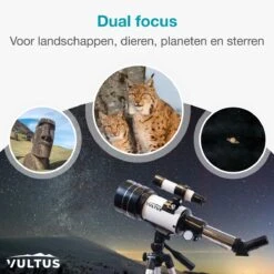 Vultus Telescoop - 150x Vergroting - Sterrenkijker Voor Kinderen/Beginners En Volwassenen - Inclusief Statief En Draagtas - Vultus 30070 - Wit -Bol 1200x1200 533