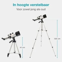 Vultus Telescoop - 150x Vergroting - Sterrenkijker Voor Kinderen/Beginners En Volwassenen - Inclusief Statief En Draagtas - Vultus 30070 - Wit -Bol 1200x1200 535