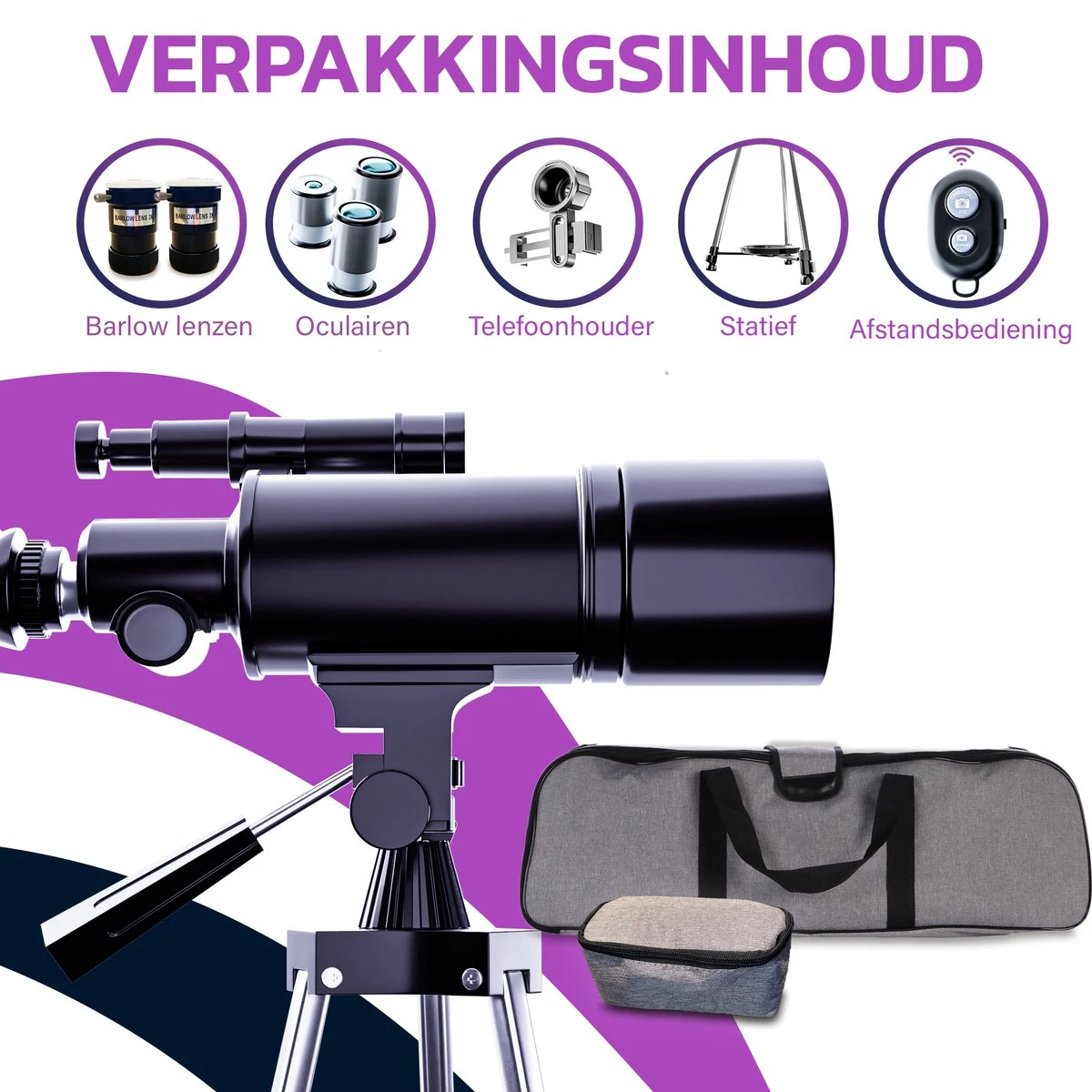 Telescoop - Sterrenkijker - Astronomie - Nachtkijker - Sterrenkunde - Waterproof - Geschikt Voor Volwassenen En Kinderen 10 Telescoop - Sterrenkijker - Astronomie - Nachtkijker - Sterrenkunde - Waterproof - Geschikt Voor Volwassenen En Kinderen - Afbeelding 8