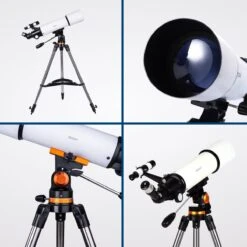 NOOV® - Telescoop – Sterrenkijker Volwassenen / Gevorderden – Sterrenkijker Kinderen – Extra Grote Lensopening 80mm –Rode Stipzoeker - Inclusief Anti-shock Statief & Stevige Draagtas -Bol 1200x1200 560