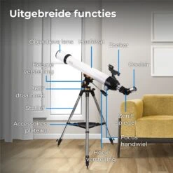 Nuvance - Telescoop - 375x Vergroting - Sterrenkijker Volwassenen / Kinderen - Inclusief Statief En Draagtas - Astronomie En Sterrenkunde - Nachtkijker -Bol 1200x1200 565