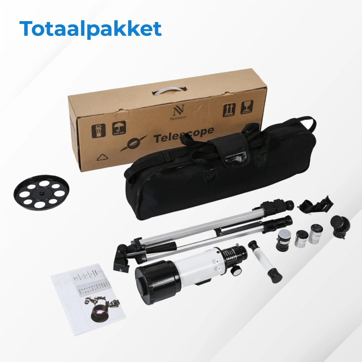 Nuvance - Telescoop - 300x Vergroting - Sterrenkijker Volwassenen / Kinderen - Inclusief Statief En Draagtas - Astronomie En Sterrenkunde - Nachtkijker 11 Nuvance - Telescoop - 300x Vergroting - Sterrenkijker Volwassenen / Kinderen - Inclusief Statief En Draagtas - Astronomie En Sterrenkunde - Nachtkijker - Afbeelding 9