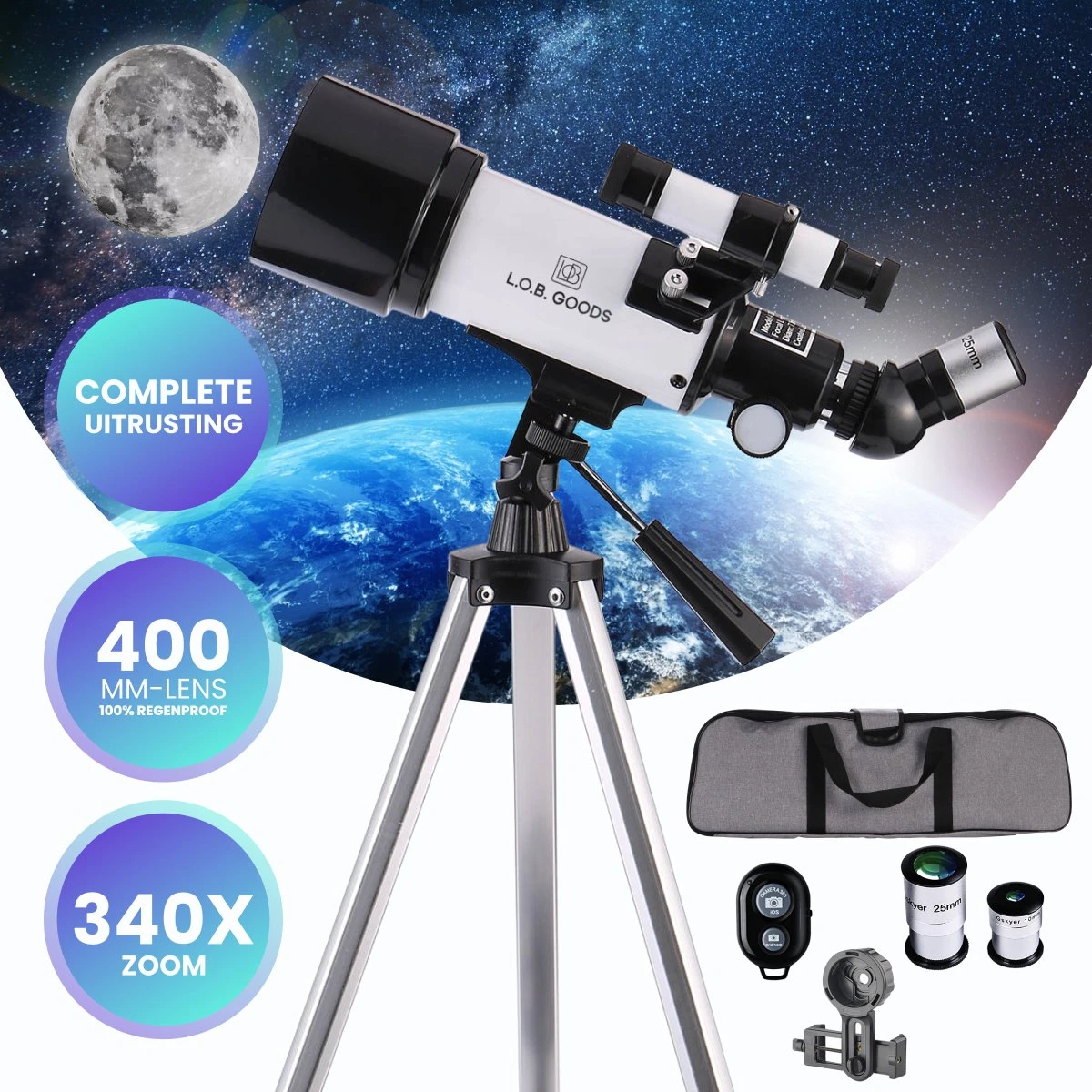 Monoculaire Telescoop - Sterrenkijker - Astronomie - Nachtkijker - Sterrenkunde - Waterproof - Maanfilter - Reistas 3 Monoculaire Telescoop - Sterrenkijker - Astronomie - Nachtkijker - Sterrenkunde - Waterproof - Maanfilter - Reistas