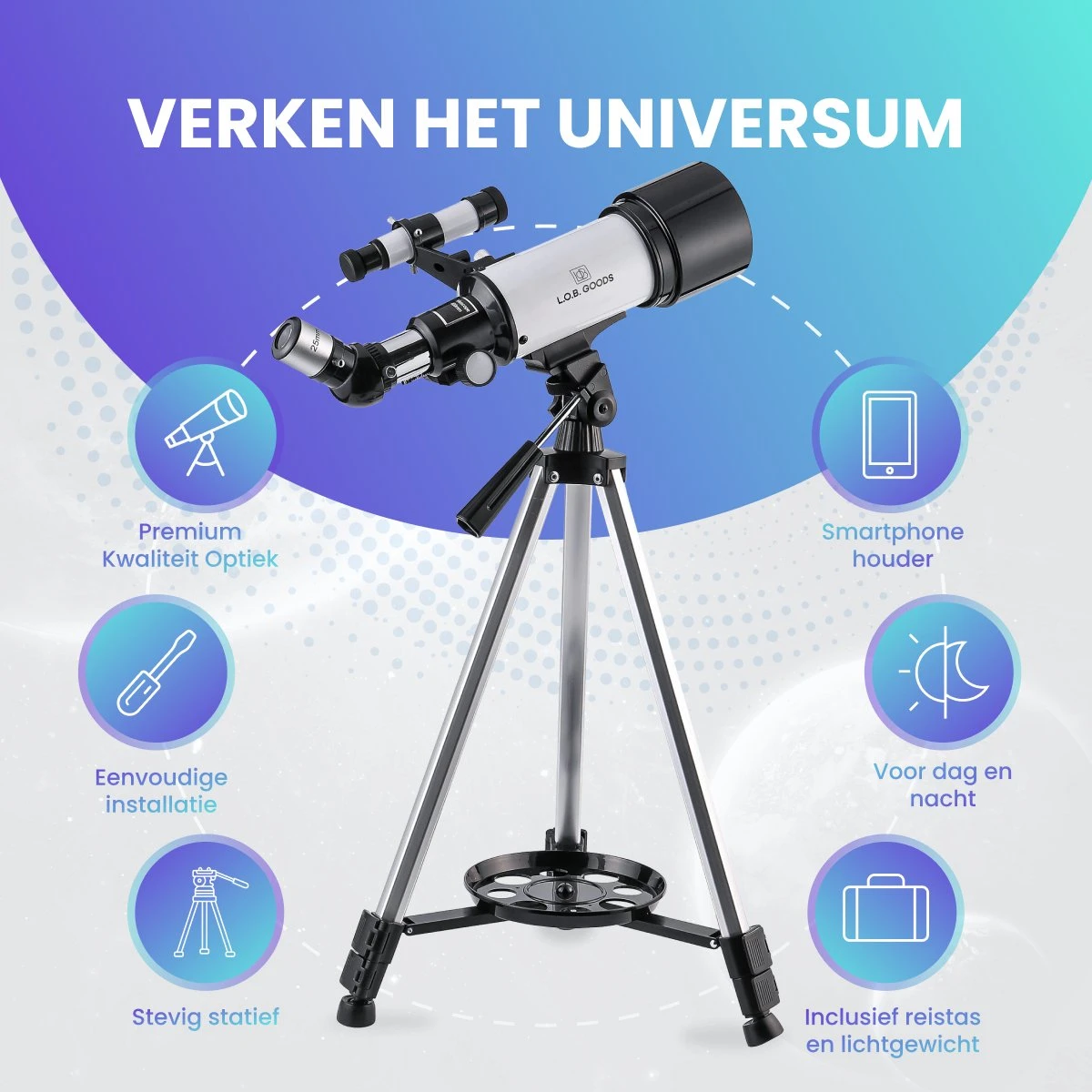 Monoculaire Telescoop - Sterrenkijker - Astronomie - Nachtkijker - Sterrenkunde - Waterproof - Maanfilter - Reistas 4 Monoculaire Telescoop - Sterrenkijker - Astronomie - Nachtkijker - Sterrenkunde - Waterproof - Maanfilter - Reistas - Afbeelding 2