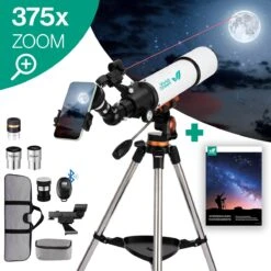 Vivid Green Telescoop Complete Set - 375x Zoom - Sterrenkijker - Geschikt Voor Kinderen En Volwassenen - Wit