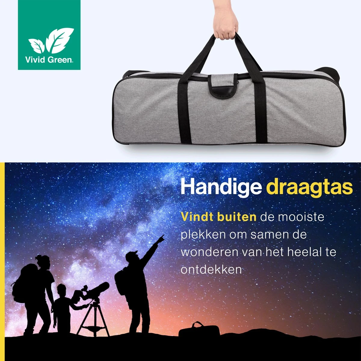 Vivid Green Telescoop Complete Set - 375x Zoom - Sterrenkijker - Geschikt Voor Kinderen En Volwassenen - Wit 10 Vivid Green Telescoop Complete Set - 375x Zoom - Sterrenkijker - Geschikt Voor Kinderen En Volwassenen - Wit - Afbeelding 8