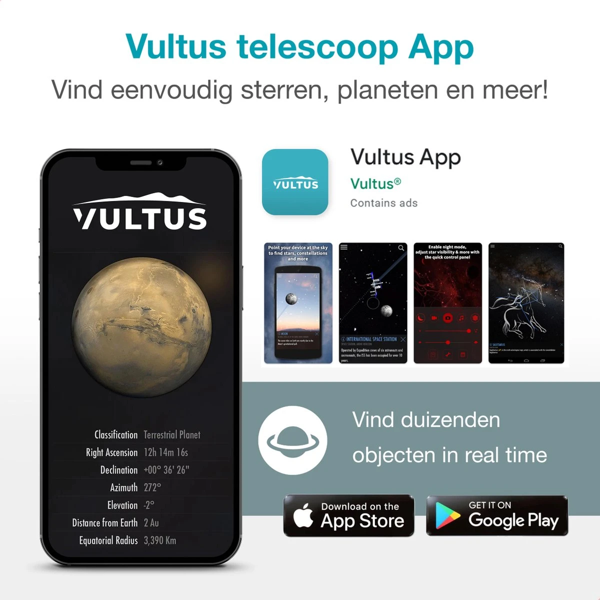Vultus Telescoop - 375x Vergroting - Sterrenkijker Beginners / Volwassenen / Gevorderden - Inclusief E-boek Voor Beginners - Inclusief App - Inclusief Statief En Draagtas - Vultus - 50080 12 Vultus Telescoop - 375x Vergroting - Sterrenkijker Beginners / Volwassenen / Gevorderden - Inclusief E-boek Voor Beginners - Inclusief App - Inclusief Statief En Draagtas - Vultus - 50080 - Afbeelding 10