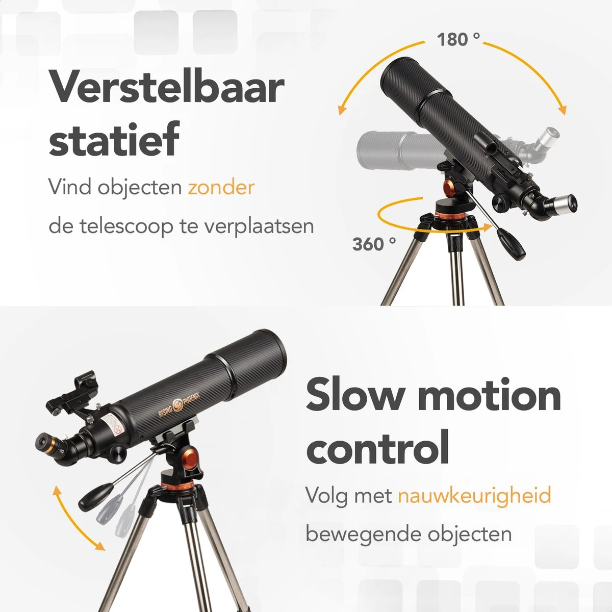 RP® Telescoop 375x Zoom Incl 4 Lenzen En Filterset - Sterrenkijker Volwassenen / Gevorderden - Verstelbaar Statief - Afstandsbediening, Planisfeer, Leerboek En Smartphone Adapter + Poster - CARBON 14 RP® Telescoop 375x Zoom Incl 4 Lenzen En Filterset - Sterrenkijker Volwassenen / Gevorderden - Verstelbaar Statief - Afstandsbediening, Planisfeer, Leerboek En Smartphone Adapter + Poster - CARBON - Afbeelding 12