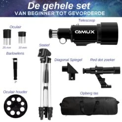 CAMUX Telescoop - Sterrenkijker - Geschikt Voor Volwassenen En Kinderen - Nachtkijker - Sterrenkunde -Bol 1200x1200 652