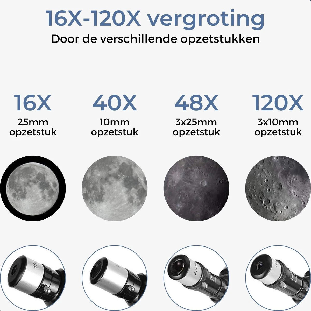 Practics® Telescoop Inclusief Statief & Draagtas Met Afstandsbediening – Sterrenkijker Voor Kinderen, Volwassenen & Gevorderden Met 2 Lenzen. 4 Practics® Telescoop Inclusief Statief & Draagtas Met Afstandsbediening – Sterrenkijker Voor Kinderen, Volwassenen & Gevorderden Met 2 Lenzen. - Afbeelding 2