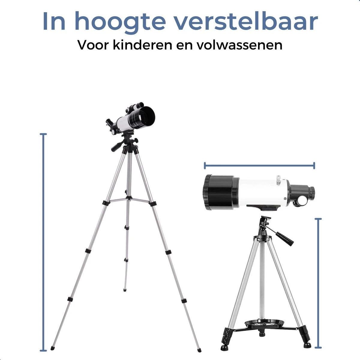 Practics® Telescoop Inclusief Statief & Draagtas Met Afstandsbediening – Sterrenkijker Voor Kinderen, Volwassenen & Gevorderden Met 2 Lenzen. 6 Practics® Telescoop Inclusief Statief & Draagtas Met Afstandsbediening – Sterrenkijker Voor Kinderen, Volwassenen & Gevorderden Met 2 Lenzen. - Afbeelding 4