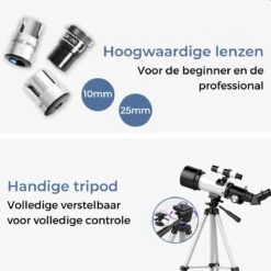 Practics® Telescoop Inclusief Statief & Draagtas Met Afstandsbediening – Sterrenkijker Voor Kinderen, Volwassenen & Gevorderden Met 2 Lenzen. 14 Practics® Telescoop Inclusief Statief & Draagtas Met Afstandsbediening – Sterrenkijker Voor Kinderen, Volwassenen & Gevorderden Met 2 Lenzen. -Bol 1200x1200 657