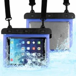 #DoYourSwimming - Beschermhoes, Beachbag Voor Mobiele Telefoons & Tablet 9,7" Tot 10,6 - »Nautilus« - Outdoor Voor Op Het Strand - Waterdicht Tot 5m - Blauw