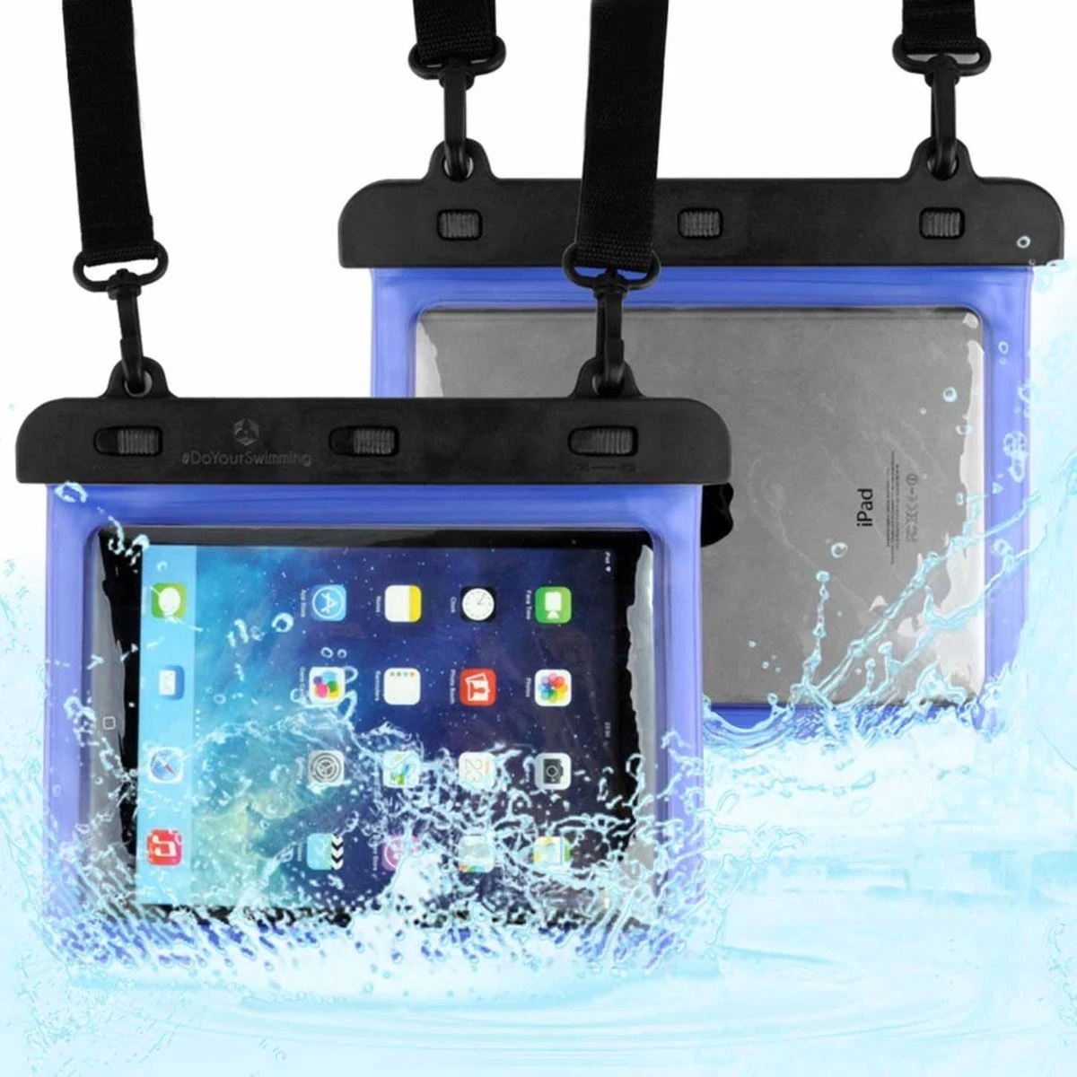 #DoYourSwimming - Beschermhoes, Beachbag Voor Mobiele Telefoons & Tablet 9,7" Tot 10,6 - »Nautilus« - Outdoor Voor Op Het Strand - Waterdicht Tot 5m - Blauw 3 #DoYourSwimming - Beschermhoes, Beachbag Voor Mobiele Telefoons & Tablet 9,7" Tot 10,6 - »Nautilus« - Outdoor Voor Op Het Strand - Waterdicht Tot 5m - Blauw