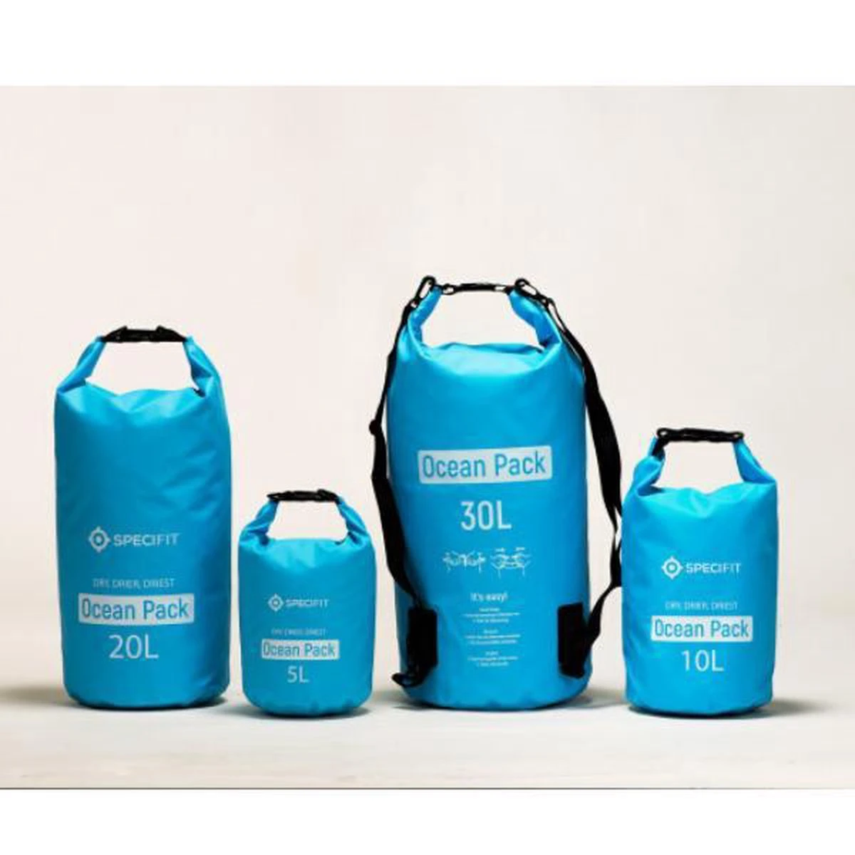 Specifit Ocean Pack 5 Liter - Drybag - Waterdichte Tas - Droogtas Blauw - Outdoor Tas 7 Specifit Ocean Pack 5 Liter - Drybag - Waterdichte Tas - Droogtas Blauw - Outdoor Tas - Afbeelding 5