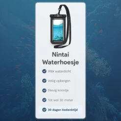 Nintai Waterdichte Telefoonhoesjes Zwart - 2 Stuks - Onderwater Hoesje Telefoon - Geschikt Voor Alle Smartphones - Waterdichte Telefoonzakje -Bol 1200x1200 738