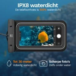 Nintai Waterdichte Telefoonhoesjes Zwart - 2 Stuks - Onderwater Hoesje Telefoon - Geschikt Voor Alle Smartphones - Waterdichte Telefoonzakje -Bol 1200x1200 741