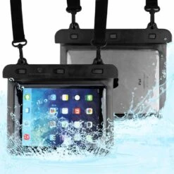 #DoYourSwimming - Beschermhoes, Beachbag Voor Mobiele Telefoons & Tablet 9,7" Tot 10,6 - »Nautilus« - Outdoor Voor Op Het Strand - Waterdicht Tot 5m - Zwart