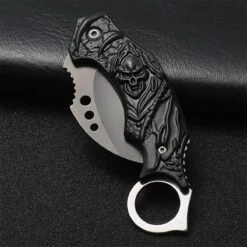 TECQX Mini Karambit - Zakmes - Survival Mes - Counter Strike - Kamperen - Scouting Mes - White Skull -Bol 1200x1200 884
