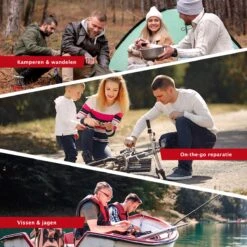 Multitool Zakmes Inclusief Draagetui & 9-Delige Bit Set - Kamperen - Survival Mes - Outdoor Activiteiten - Opvouwbaar Mes - Zwart -Bol 1200x1200 892