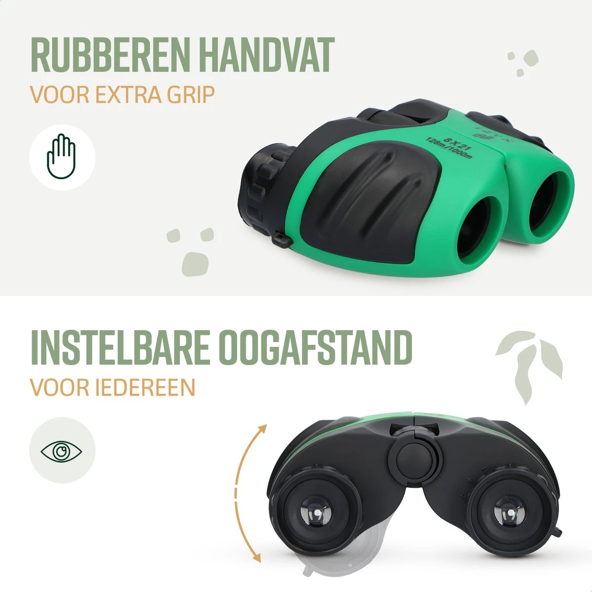 NAPI Verrekijker Voor Kinderen - 8x Vergroting - Hoge Kwaliteit - Inclusief Accessoires - Vergrootglas - Groen 5 NAPI Verrekijker Voor Kinderen - 8x Vergroting - Hoge Kwaliteit - Inclusief Accessoires - Vergrootglas - Groen - Afbeelding 3