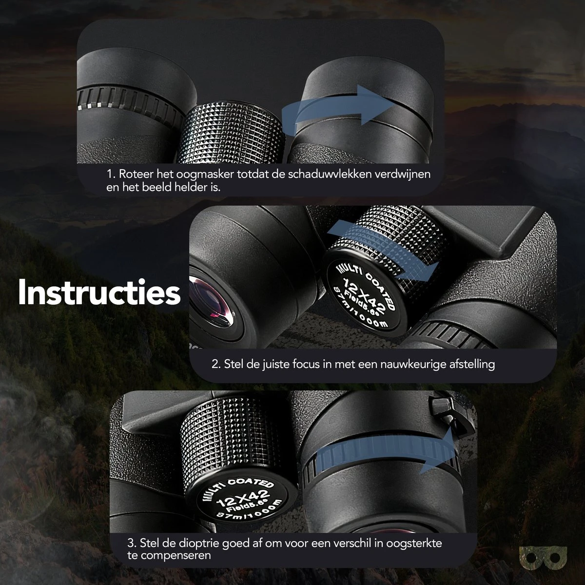 Zoomble® Verrekijker PRO Met Draagtas - Incl. E-Book Vogelspotten - 12x42 - Bak-4 HD Lens - Geschikt Voor Vogelaars, Outdoor & Hiking - Volwassene - Verkijker 8 Zoomble® Verrekijker PRO Met Draagtas - Incl. E-Book Vogelspotten - 12x42 - Bak-4 HD Lens - Geschikt Voor Vogelaars, Outdoor & Hiking - Volwassene - Verkijker - Afbeelding 6