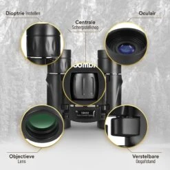 Zoomble® Verrekijker Inclusief Nekkoord En Draagtasje - E-book Vogelspotten - 10x22 - Compact – HD Lens - Waterdicht - Geschikt Voor Vogelaars, Jagen, Theater - Volwassene & Kinderen - Verkijker -Bol 1200x1200 994