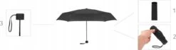 Opvouwbare Mini Paraplu - Klein & Opvouwbaar - Stormparaplu - Stevig Anti Storm & Wind - Windproof - 6 Panelen - Ø 90 Cm - Ruimtebesparend & Compact - Zwart -Bol 1200x347