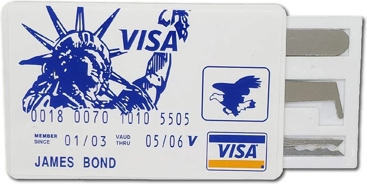 Lock Creditcard Lockpick Set - Locksmith Tools – Spionenset 5-delig 4 Lock Creditcard Lockpick Set - Locksmith Tools – Spionenset 5-delig - Afbeelding 2