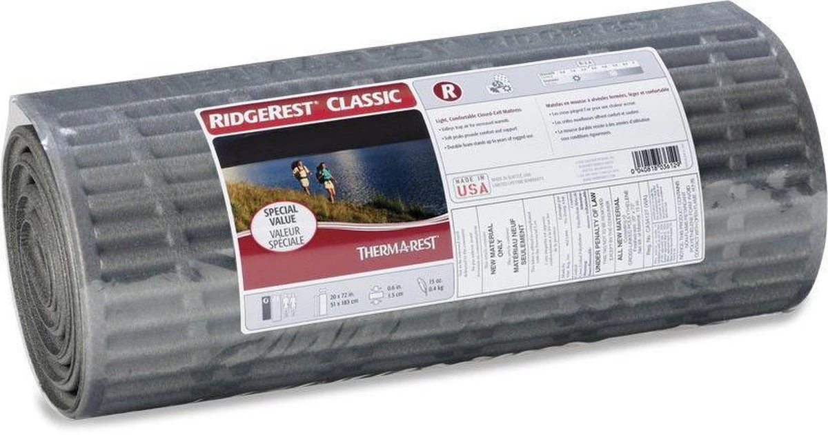 Thermarest RidgeRest Classic Slaapmat Regular Zwart 7 Thermarest RidgeRest Classic Slaapmat Regular Zwart - Afbeelding 5