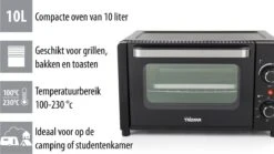 Tristar Oven OV-3615 - Camping Oven 10 Liter - 800 Watt - Vrijstaande Kleine Oven - Zwart 27 Tristar Oven OV-3615 - Camping Oven 10 Liter - 800 Watt - Vrijstaande Kleine Oven - Zwart -Bol 1200x674 1