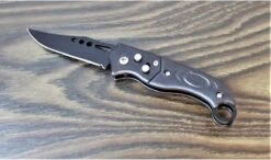 E&CT Trading - Zakmes - Survival - Zwart - Outdoor Mes - Pocket Knife - Vlijmscherp - Stoer - Hunting Knife - Kamperen - 16 Cm - Cadeau Tip