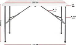 Toboli Klaptafel 120x60x74cm Campingtafel Wit; Bijzettafel, Inklapbare Tafel - Multistrobe 10 Toboli Klaptafel 120x60x74cm Campingtafel Wit; Bijzettafel, Inklapbare Tafel - Multistrobe -Bol 1200x721